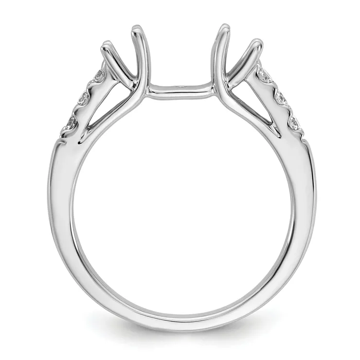 Rings 14k White Gold 15 Ct Lab Grown Diamond VSSI G Peg Set Engagement Ring Goldia