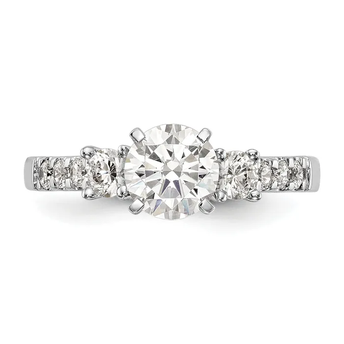 Rings 14k White Gold 15 Ct Lab Grown Diamond VSSI G Peg Set Engagement Ring Goldia