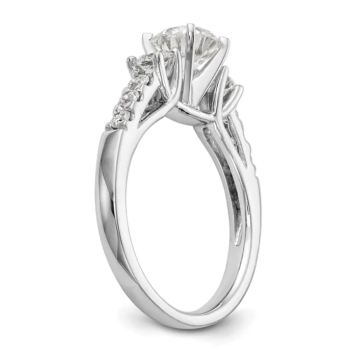 Rings 14k White Gold 15 Ct Lab Grown Diamond VSSI G Peg Set Engagement Ring Goldia