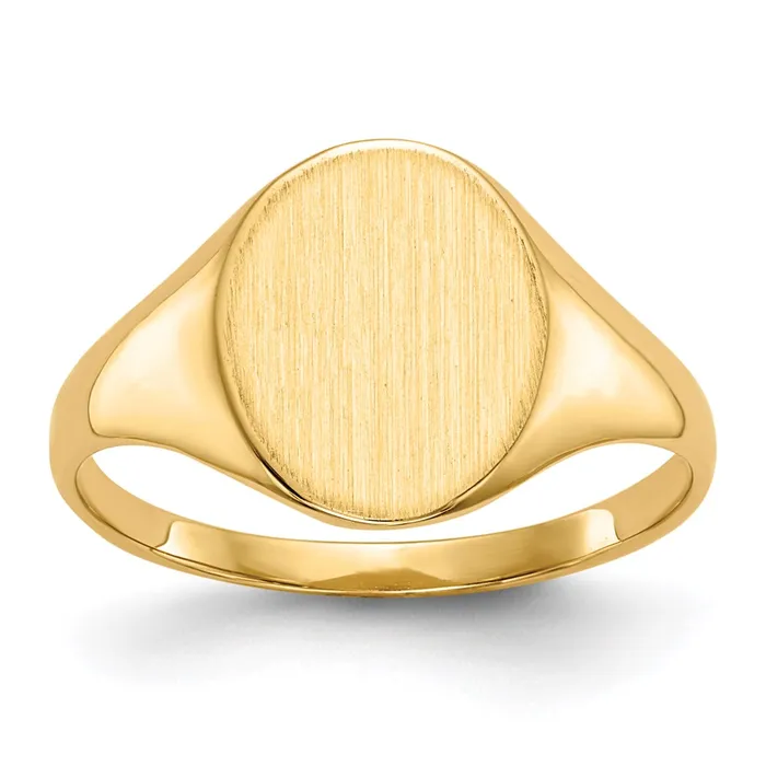 Rings 14K Yellow Gold 105 x 85mm Closed Back Signet Ring Goldia