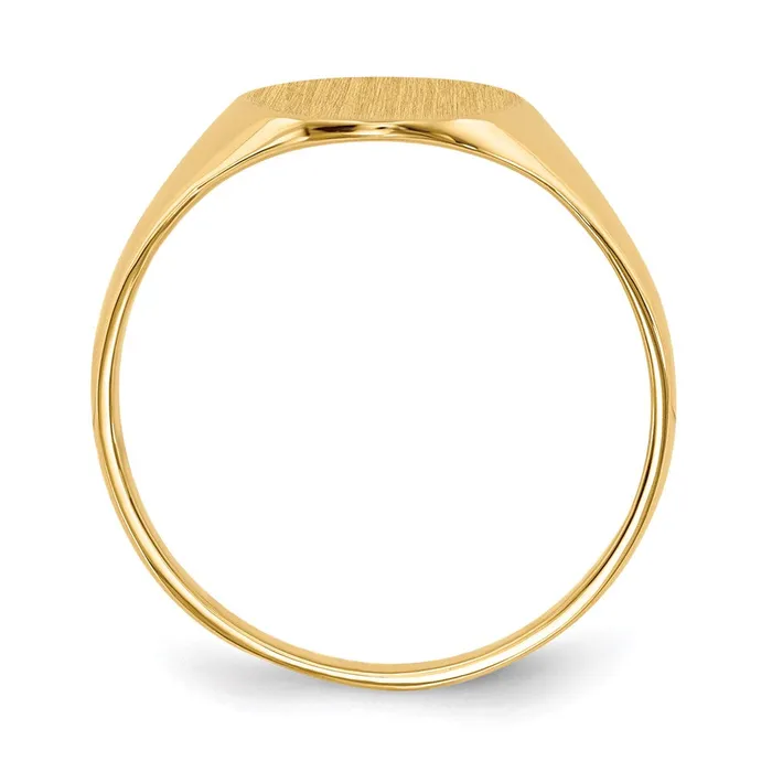 Rings 14K Yellow Gold 105 x 85mm Closed Back Signet Ring Goldia
