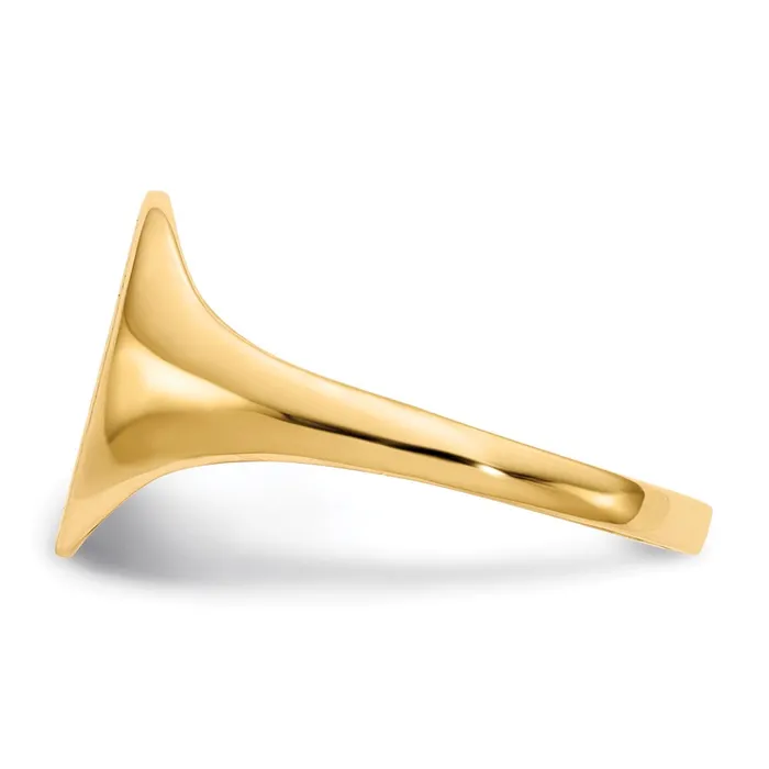 Rings 14K Yellow Gold 105 x 85mm Closed Back Signet Ring Goldia