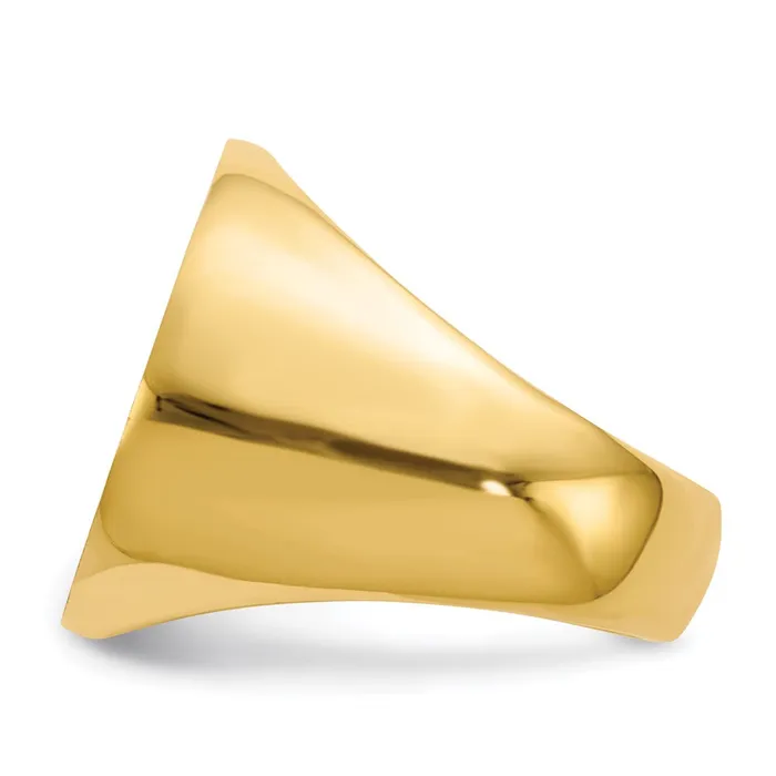 Rings 14K Yellow Gold 210x215mm Open Back Mens Signet Ring Goldia