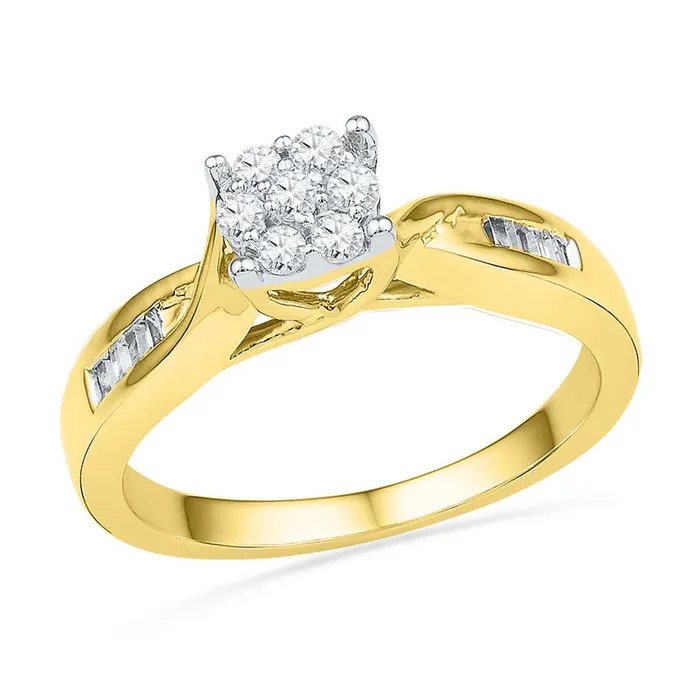 Rings gndatlanta 14CTWDiamond FLOWER RING