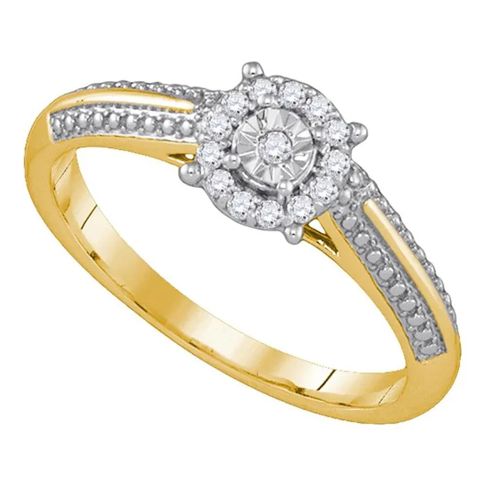Rings gndatlanta 10k Yellow Gold Round Cluster Engagement Wedding Promise Ring 110 Cttw Rings gndatlanta 10k Yellow Gold Round Cluster Engagement Wedding Promise Ring 110 Cttw