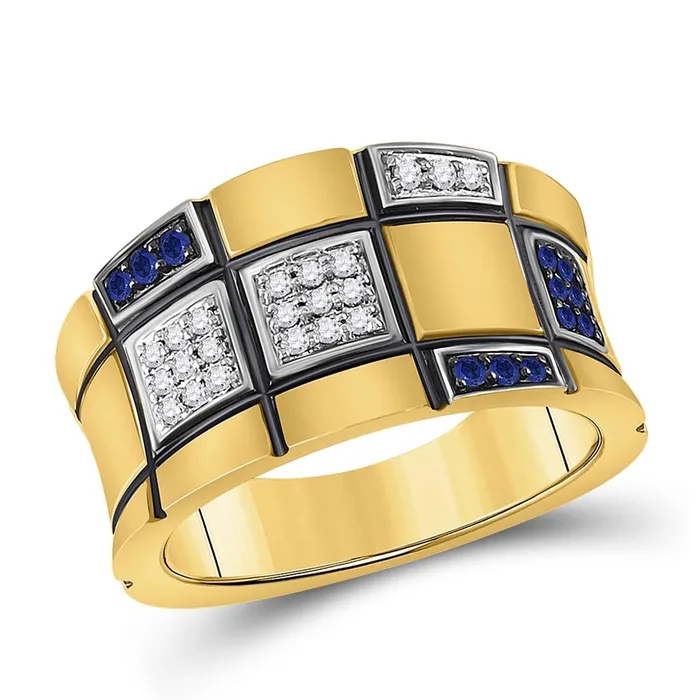 Rings gndatlanta 14k Yellow Gold Round Blue Sapphire Fashion Ring 38 Cttw Rings gndatlanta 14k Yellow Gold Round Blue Sapphire Fashion Ring 38 Cttw