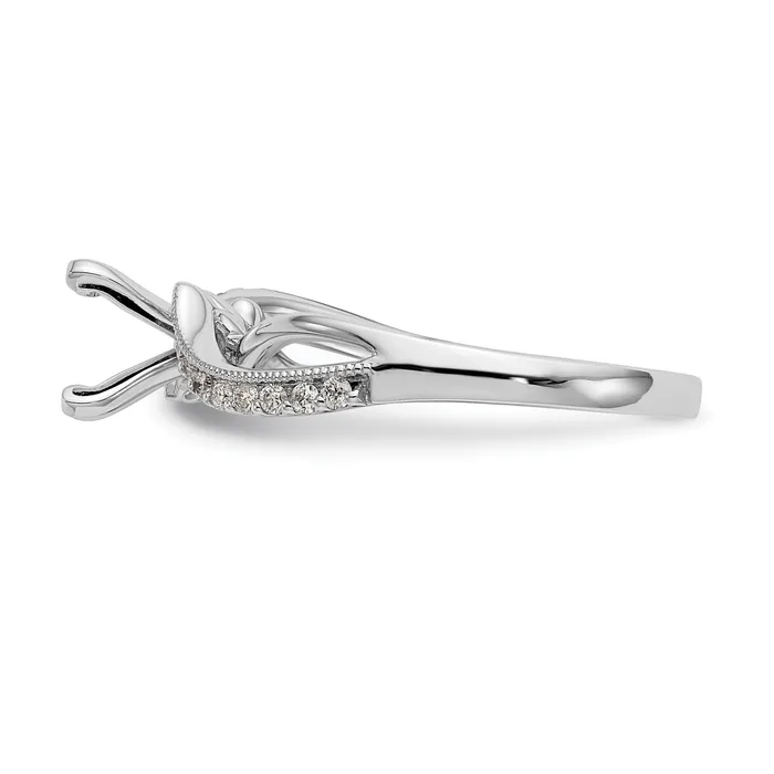 Rings Goldia 016ct CZ Solid Real 14k White Gold Peg Set CrissCross Engagement Ring