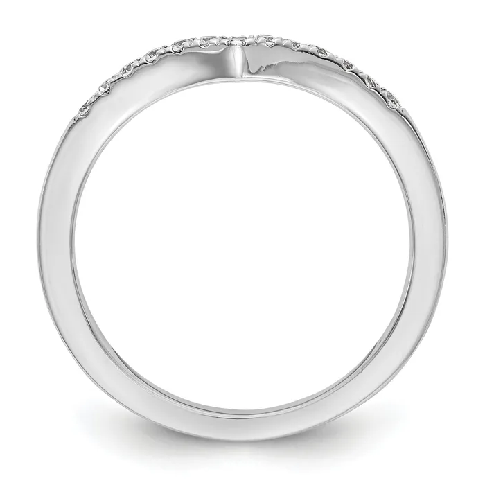 Rings Goldia 016ct CZ Solid Real 14K White Gold Wedding Band Ring