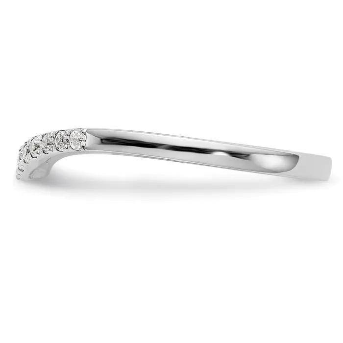 Rings Goldia 016ct CZ Solid Real 14K White Gold Wedding Band Ring