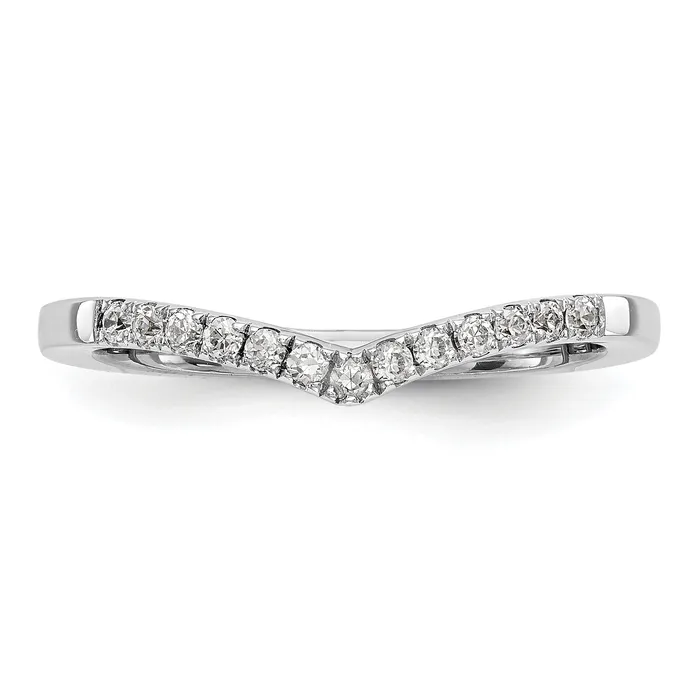 Rings Goldia 016ct CZ Solid Real 14K White Gold Wedding Band Ring