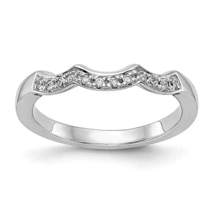 Rings Goldia 018ct CZ Solid Real 14k White Gold Wedding Wedding Band Ring