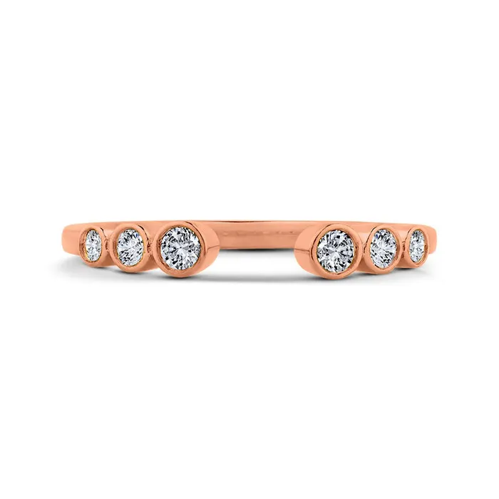 Rings Goldia 020 CT TW Natural Diamond Graduated Six Stone Open Ring in Solid 10K Rose Gold Rings Goldia 020 CT TW Natural Diamond Graduated Six Stone Open Ring in Solid 10K Rose Gold