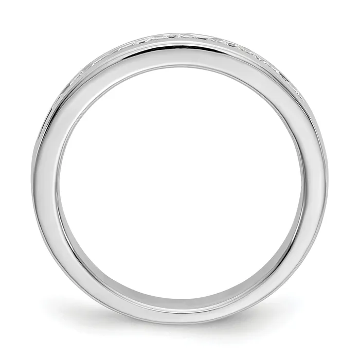 Rings Goldia 031ct CZ Solid Real 14K White Gold 11Stone Channel Wedding Band Ring