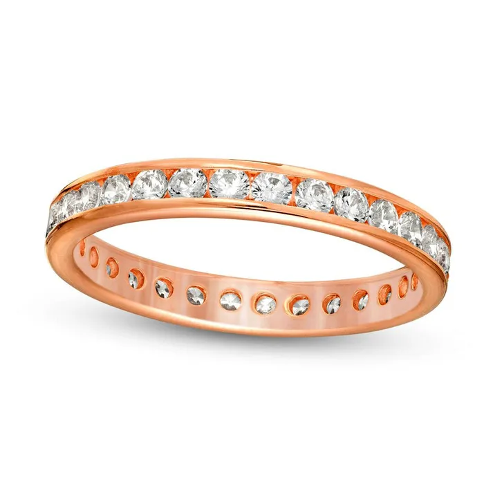 Rings Goldia 10 CT TW Natural Diamond Eternity Wedding Band in Solid 18K Rose Gold GSI2 Rings Goldia 10 CT TW Natural Diamond Eternity Wedding Band in Solid 18K Rose Gold GSI2