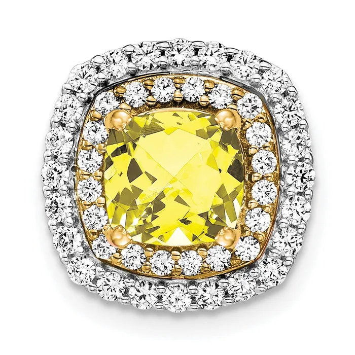 Rings Goldia 14k TwoTone Gold Lab Grown Real Diamond u0026 Created Yellow Sapphire Pendant Rings Goldia 14k TwoTone Gold Lab Grown Real Diamond u0026 Created Yellow Sapphire Pendant