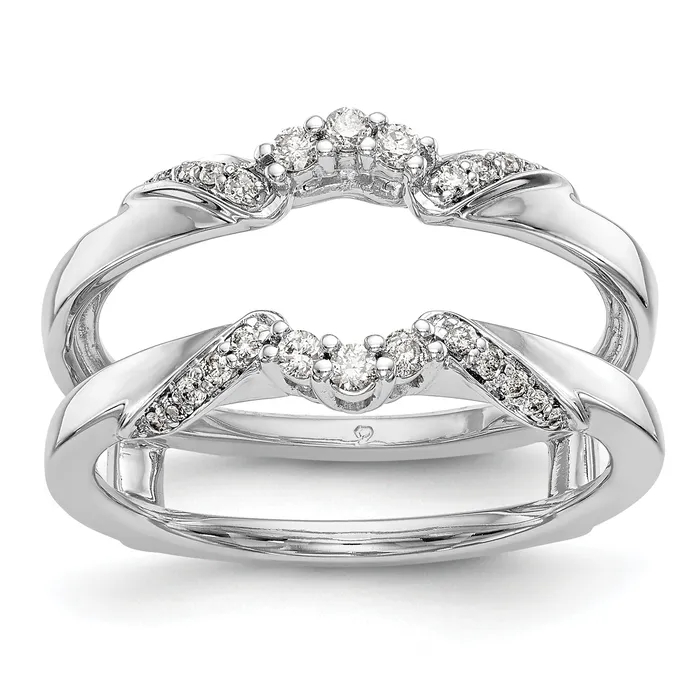 Rings Goldia 14k White Gold 15 Ct Lab Grown Diamond VSSI G Ring Guard