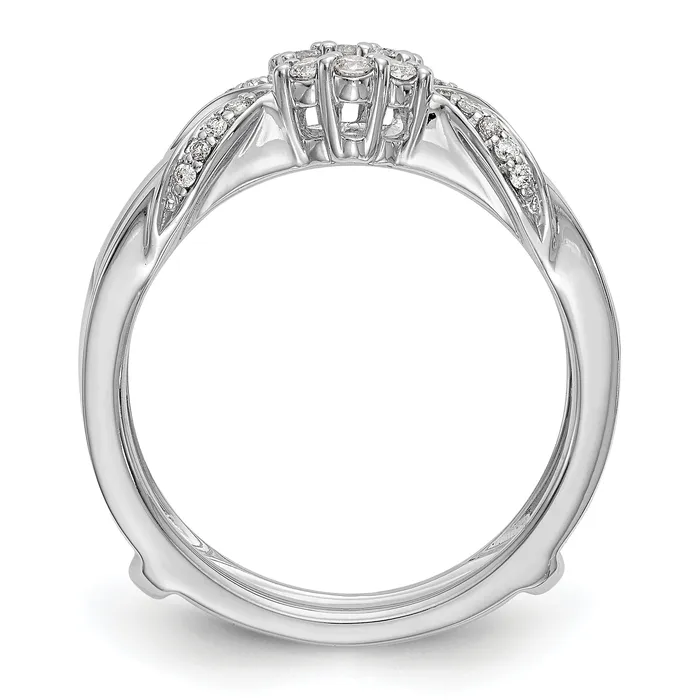Rings Goldia 14k White Gold 15 Ct Lab Grown Diamond VSSI G Ring Guard