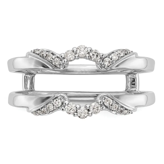 Rings Goldia 14k White Gold 15 Ct Lab Grown Diamond VSSI G Ring Guard
