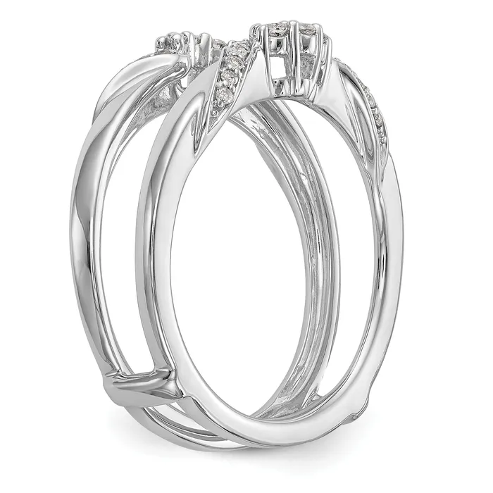 Rings Goldia 14k White Gold 15 Ct Lab Grown Diamond VSSI G Ring Guard