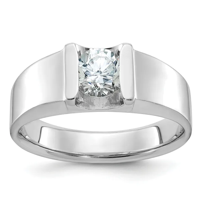 Rings Goldia 14k White Gold 1 Ct Lab Grown Diamond VSSI G Mens Ring Rings Goldia 14k White Gold 1 Ct Lab Grown Diamond VSSI G Mens Ring