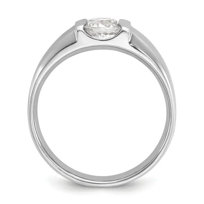 Rings Goldia 14k White Gold 1 Ct Lab Grown Diamond VSSI G Mens Ring