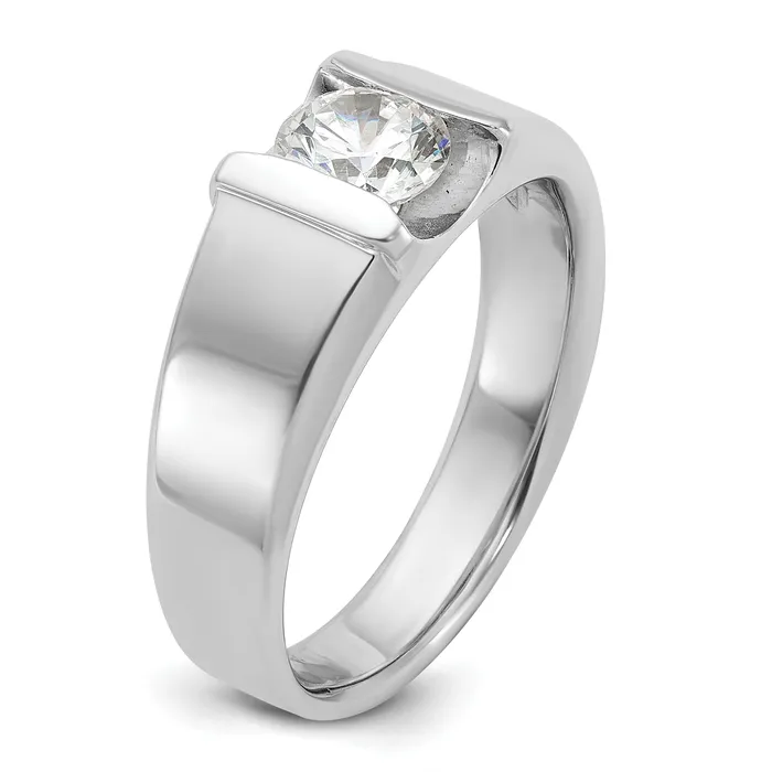 Rings Goldia 14k White Gold 1 Ct Lab Grown Diamond VSSI G Mens Ring