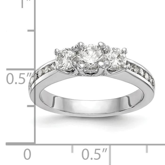 Rings Goldia 14k White Gold 58 Ct Lab Grown Diamond VSSI G Three Stone Engagement Ring