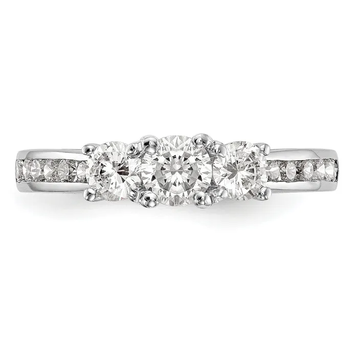 Rings Goldia 14k White Gold 58 Ct Lab Grown Diamond VSSI G Three Stone Engagement Ring