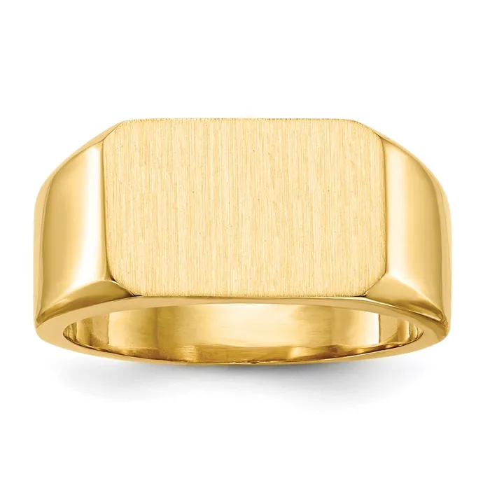 Rings Goldia 14K Yellow Gold 100x150mm Closed Back Mens Signet Ring