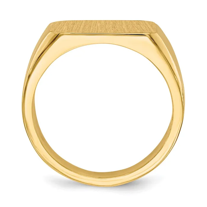 Rings Goldia 14K Yellow Gold 100x150mm Closed Back Mens Signet Ring