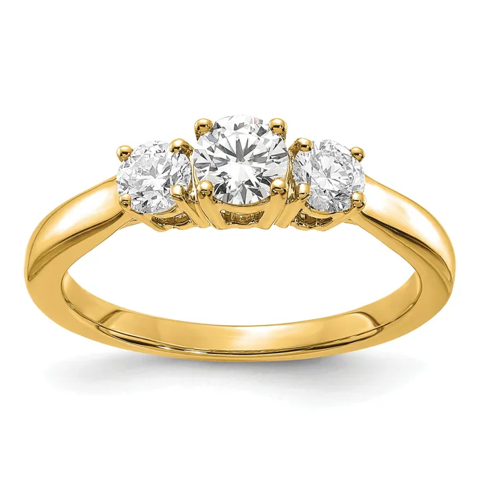 Rings Goldia 14k Yellow Gold 34 Ct Lab Grown Diamond VSSI G Round Three Stone Engagement Ring Rings Goldia 14k Yellow Gold 34 Ct Lab Grown Diamond VSSI G Round Three Stone Engagement Ring