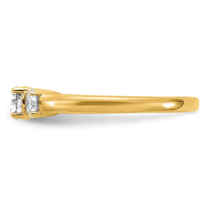 Rings Goldia 14k Yellow Gold 34 Ct Lab Grown Diamond VSSI G Round Three Stone Engagement Ring