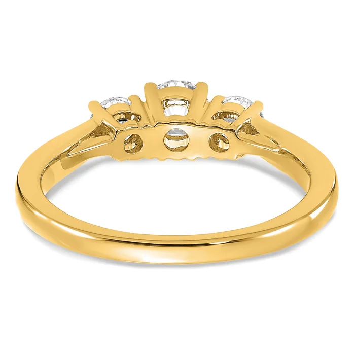 Rings Goldia 14k Yellow Gold 34 Ct Lab Grown Diamond VSSI G Round Three Stone Engagement Ring