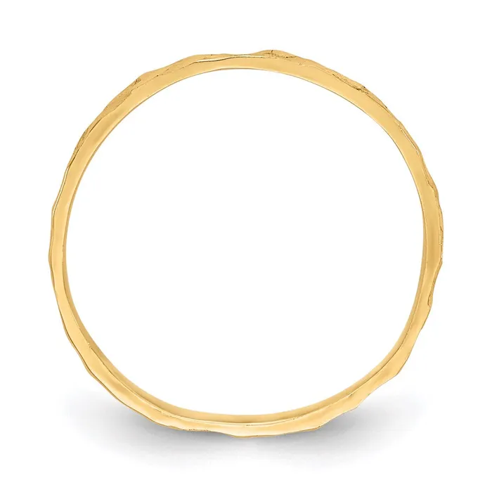 Rings Goldia 14K Yellow Gold Diamondcut ZigZag Design Band Childs Ring