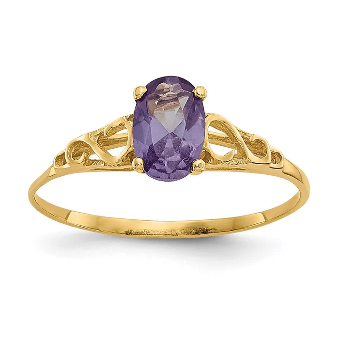 Rings Goldia 14K Yellow Gold Madi K Synthetic Alexandrite Ring
