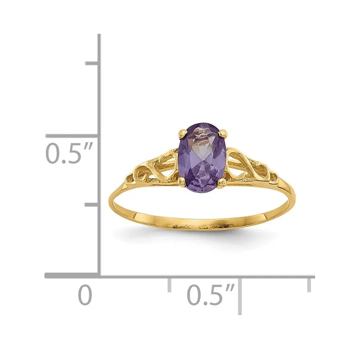 Rings Goldia 14K Yellow Gold Madi K Synthetic Alexandrite Ring