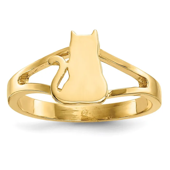 Rings Goldia 14K Yellow Gold Polished Cat Ring