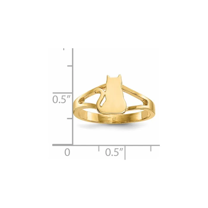 Rings Goldia 14K Yellow Gold Polished Cat Ring