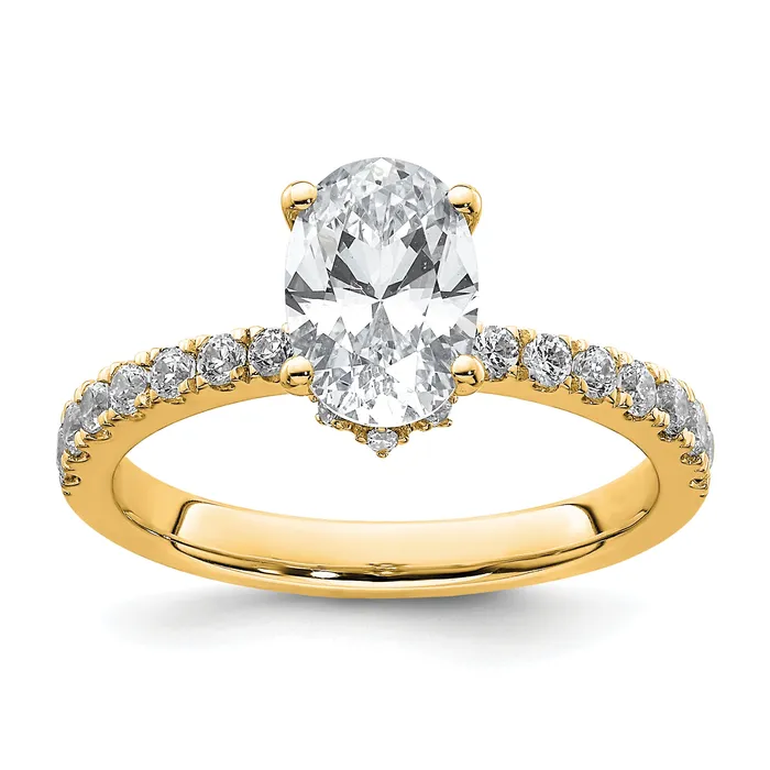 Rings Goldia 14k Yellow Gold White 14 Ct Lab Grown Diamond VSSI G 1 12 Ct center Oval Engagement Ring