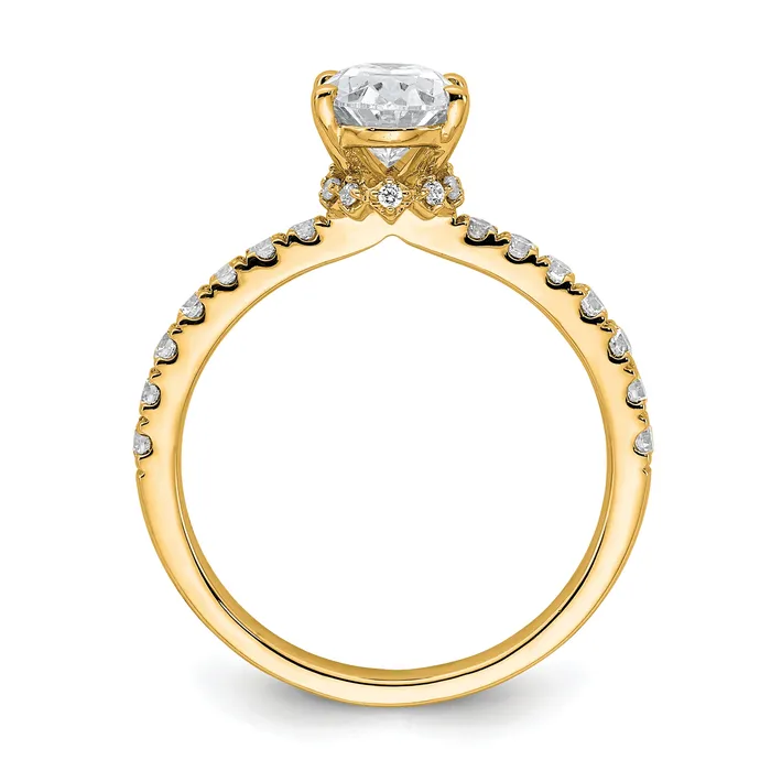 Rings Goldia 14k Yellow Gold White 14 Ct Lab Grown Diamond VSSI G 1 12 Ct center Oval Engagement Ring