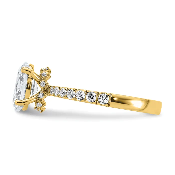 Rings Goldia 14k Yellow Gold White 14 Ct Lab Grown Diamond VSSI G 1 12 Ct center Oval Engagement Ring