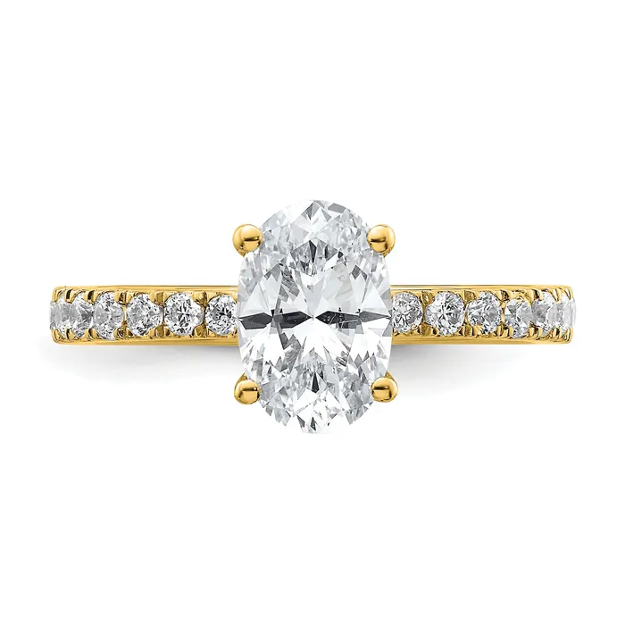 Rings Goldia 14k Yellow Gold White 14 Ct Lab Grown Diamond VSSI G 1 12 Ct center Oval Engagement Ring