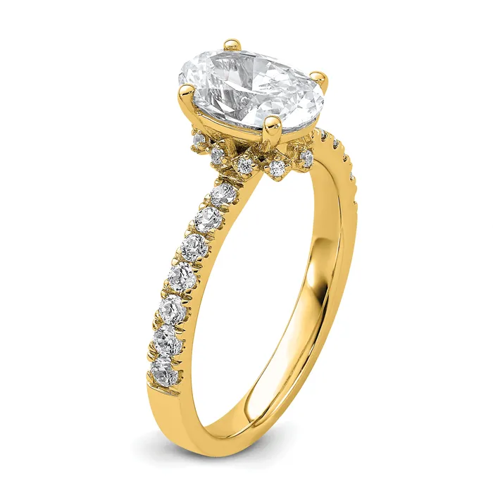 Rings Goldia 14k Yellow Gold White 14 Ct Lab Grown Diamond VSSI G 1 12 Ct center Oval Engagement Ring
