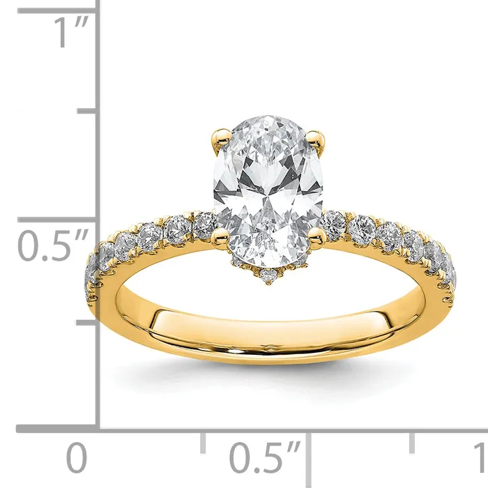 Rings Goldia 14k Yellow Gold White 14 Ct Lab Grown Diamond VSSI G 1 12 Ct center Oval Engagement Ring