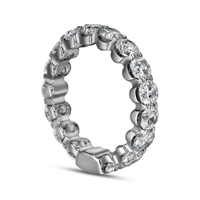 Rings Goldia 4 CT TW Certified LabCreated Diamond Eternity Anniversary Band in Solid 14K White Gold FVS2 Rings Goldia 4 CT TW Certified LabCreated Diamond Eternity Anniversary Band in Solid 14K White Gold FVS2