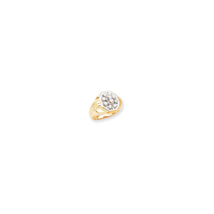 Rings Goldiacom 14k TwoTone Gold AAA Real Diamond mens ring