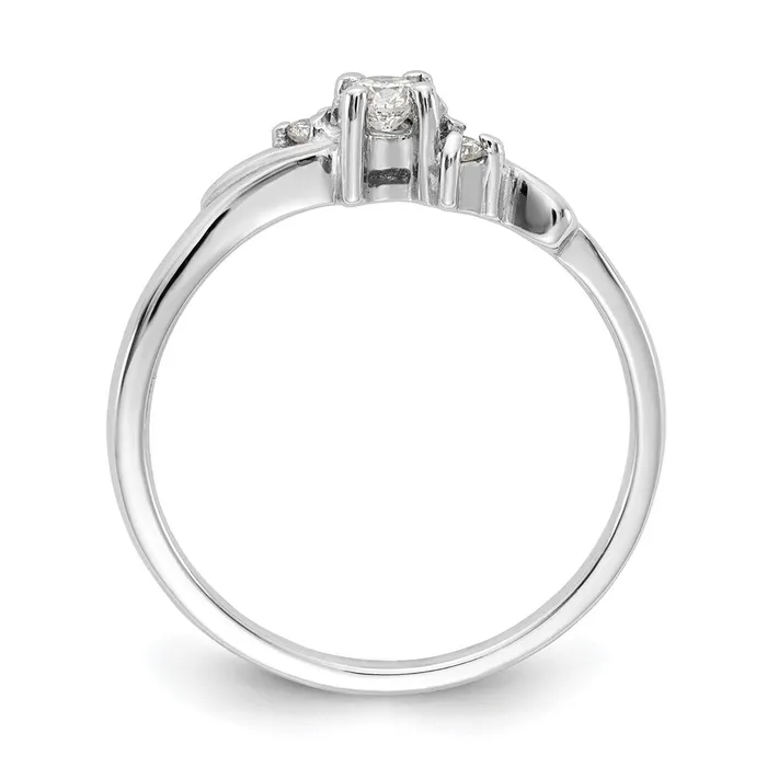 Rings Goldiacom 14k White Gold Polished AA Real Diamond ring