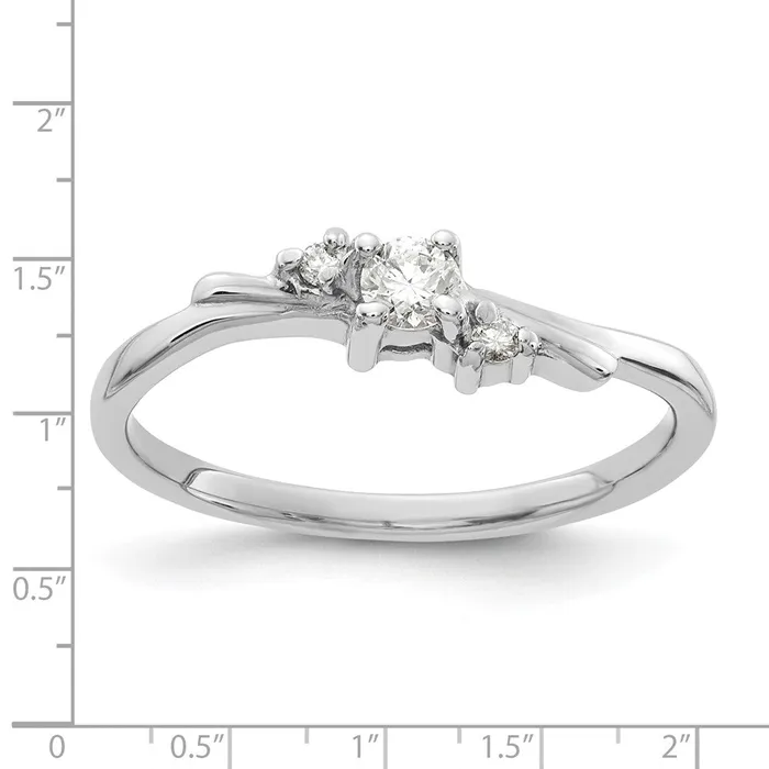 Rings Goldiacom 14k White Gold Polished AA Real Diamond ring