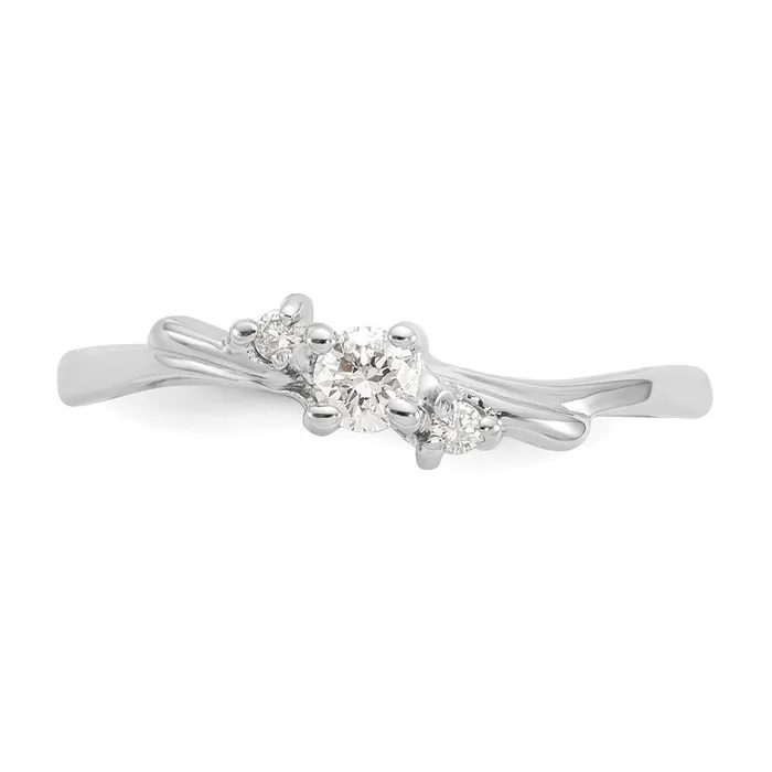 Rings Goldiacom 14k White Gold Polished AA Real Diamond ring