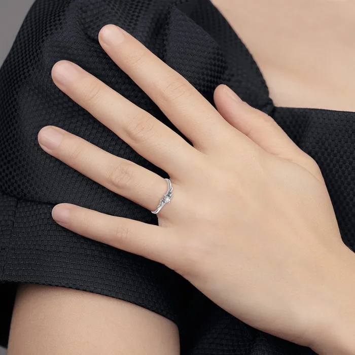 Rings Goldiacom 14k White Gold Polished AA Real Diamond ring